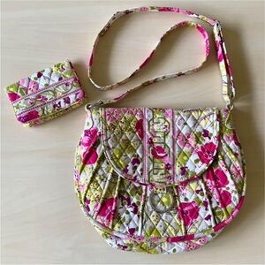 Vera Bradley Saddle Up Crossbody Bag and Wallet in Make Me Blush